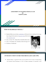 Harshad mehta was an indian stockbroker, well known for his wealth and for having been charged of the 27 criminal charges brought against him, he was only convicted of four, before his death at a. Harshad Mehta Scam Economies Financial Markets