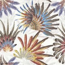 Carta Da Parati Etnica Touraco Acajou Casamance Grandi Pareti Aerree Carta Da Parati Pareti Di Carta Grandi Pareti