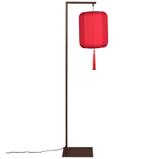 Dutchbone Stehlampe Suoni Rotes Polyester Eisen 30x32x157cm