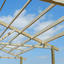 The odd thing about pole barn framing is that all of the joists are on a four foot layout versus a two foot or 16 layout. Pole Building Honest Architecture