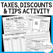 Cactus is legal almost anywhere and can sometimes be bought from your local garden store. Percents Taxes Tips And Discounts Activity By Lindsay Perro Tpt