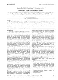 Pdf Swine Flu H1n1 Influenza A A Concise Review