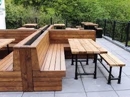 Outdoor Seating Scaffold Tables And Benches At Sherdley Park Golf Club All Manufactured A Outdoor Restaurant Patio Outdoor Restaurant Restaurant Seating