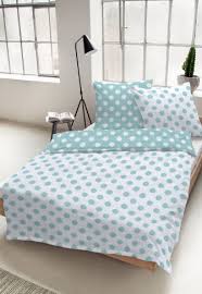Bettwäsche & bettbezug günstig kaufen im online shop bettklusiv.de fein biber baumwolle top marken schöne designs outlet 135 x 200 155 x 220. Wende Bettwasche 2 Teilig Mako Satin Mint Weiss Gepunktet Schiesser Home Schiesser