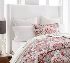 The diamond tufted headboard takes tufting to another level by staggering each row. Harper Upholstered Non Tufted Tall Headboard Pottery Barn