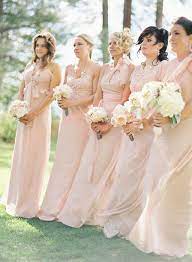 Light Pink Bridesmaid Dresses Blue And Blush Wedding Blush Pink Bridesmaids Bridesmaid