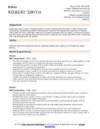 baker resume samples qwikresume