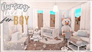 A nursery with two cribs might feel a little cramped, but using a mirror will help reflect light and make the space seem larger. Baby Room Ideas Bloxburg