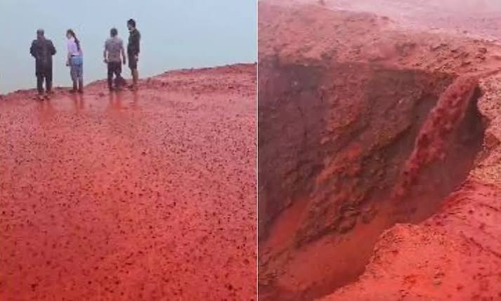 Beach mysteriously turns blood red in Iran. Here's what you need to know  about it