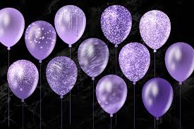 Download Purple Glitter Balloons Clipart By Digital Curio Thehungryjpeg Com