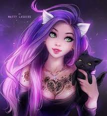 Darcy With Dyed Purple Hair For Halloween Anime Art Girl Cute Art Girly Art