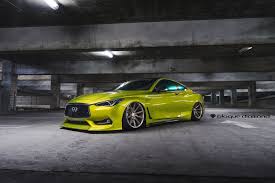 Yellow Infiniti Q60 Body Kit Bronze Blaque Diamond Wheels Awesomeness Body Kit Infiniti Car Parts And Accessories