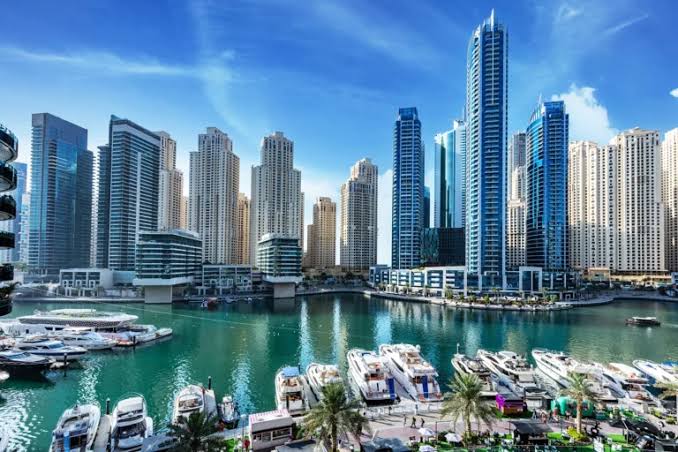 Dubai Marina waterfront and skyline