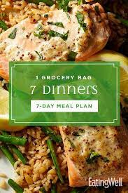 7 Day Meal Plan 1 Bag 7 Dinners Meal Planning Dinner Recipies Meals