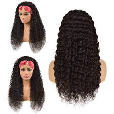 Buy high quality deep wave hair bundles from our store, including malaysian, peruvian, brazilian and indian deep wave hair extensions. Buy Headband Wig For Black Women Deep Wave Human Hair None Lace Front Wigs Brazilian Virgin Hair Wet And Wavy Headband Human Hair Wigs Glueless Machine Made Wigs 150 Density 26 Inch
