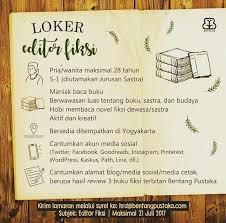 We did not find results for: Goresan Inspirasi Penggugah Hati Loker Editor Fiksi Bentang Pustaka