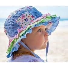 Baby Girls Bucket Hat Rah Rah Blue Cotton Hat With Gorgeous Frills Baby Sun Hat Girl Baby Girl Patterns Baby Hats Knitting