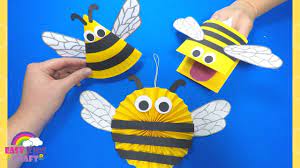 Putting these together can be done by guests as a birthday party activity for everyone to take home. Paper Crafts For Kids How To Make A Paper Bee Youtube