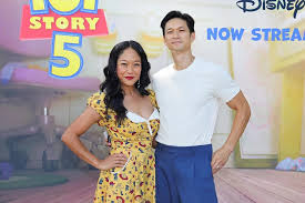 Harry Shum Jr. and Shelby Rabara celebrating their longtime romance