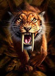 Sabertooth Poster By Jerry Lofaro Sabertooth Tiger Animal Posters Tiger Art
