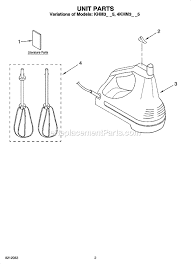 kitchenaid mixer replacement parts