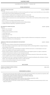 assistant nurse manager resume sample