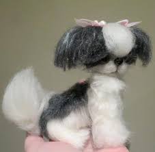 I Will Try This Needle Felting This Year There Are Just Amazing Needlefelted Dogs Puppies From Designs By Karen Shih Tzu Black With Images Shih Tzu Puppy Shih Tzu Dogs