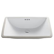 Rimless ceramic rectangular undermount bathroom sink with overflow. Kraus Kcu 251 Elavo White Ceramic Large Rectangular Undermount Bathroom Sink W Overflow