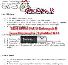We did not find results for: Rpph Paud Kelompok B Minggu 1 Tema Diri Sendiri Sub Tubuhku File Paud