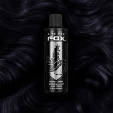 It's a very unique look and you can see how damaged it is at ends. Transylvania Black Arctic Fox Dye For A Cause
