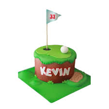 Food safe dowels may be used to ensure structural stability of the cake. Golf Themed Cakes