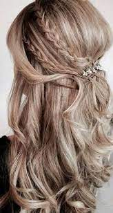 Braid Half Up Half Down Google Search Bridal Hair Half Up Long Hair Styles Curly Hair Braids