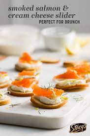 Smoked Salmon Cream Cheese Sliders By Stephanie Le Recipes Food Smoked Salmon Cream Cheese
