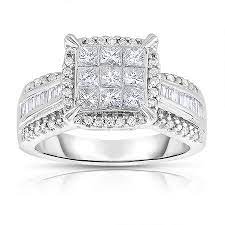 1 00 Ct T W Diamond Composite Engagement Ring In 14k White Gold Hi I1 Sam S Club