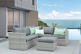 Coffre de jardin cassapanca gris en résine tressée. Au Jardin De Chloe Salon De Jardin En Resine Tressee Haut De Gamme Zelie 2 Banquettes Une Table Pou En 2020 Canape Jardin Ensemble Salon De Jardin Salon De Jardin