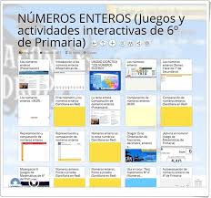 20 Juegos Y Actividades Interactivas Para El Estudio De Los Numeros Enteros En 6º De Primaria Actividades Interactivas Numeros Enteros Actividades
