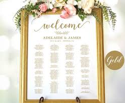 Gold Wedding Seating Chart Template Wedding Seating Chart