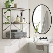 Bathroom shelving units help save space and with our selection, you'll find the best fit for your bathroom. Wall Mounted Bathroom Shelves Target