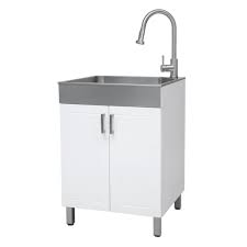 Laundry and bathroom sinks are compatible with a variety of faucet designs, and some come in sets complete with bathroom sink parts, such as faucets and plugs. Laundry Room Bath The Home Depot Canada