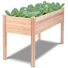 Earth easy cedar complete raised garden bed kit. Costway Wooden Raised Vegetable Garden Bed Elevated Grow Vegetable Planter Walmart Com Vegetable Garden Beds Vegetable Garden Raised Beds Vegetable Planters
