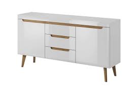 Kommode Sideboard Nordi In Weiss Hochglanz Skandinavische Stil Amazon De Kuche Haushalt Home Office Setup Home Decor Cabinet