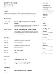Cv Voorbeeld Docent Middelbaar Onderwijs Sollicitatiecursus Com