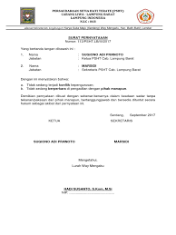 Contoh surat permohonan lelang ke ulp kumpulan surat penting. Surat Pernyataaan Psht