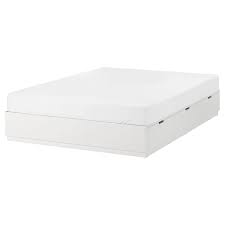 Nordli Cadre Lit Avec Rangement Blanc 160x200 Cm En 2020 Lit Rangement Lit Avec Rangement Integre Et Cadre De Lit