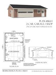 2 Car Garage With Shop Plan 864 1 36 X 24 By Behm Design Garage Plans Shop House Plans Garage Shop Plans