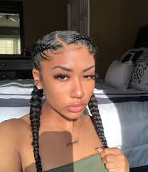 This is a sleek and chic cornrows hairstyle for girls who love to look powerful and stylish at the same time. Like What You See Follow Me Pin Iijasminnii Give Me More Board Ideass Baddie Hairstyles Curly Hair Styles Naturally Edges Hair