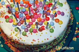 Happy Konfetti Party Kinder Torten Smarties Kuchen Kuchen Geburtstag