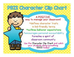 Character Trait Clip Chart Positive Behavior Management Perfect For Bts