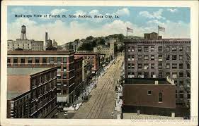 Bird S Eye View Of Fourth Street From Jackson Sioux City Iowa Birds Eye View Birds Eye