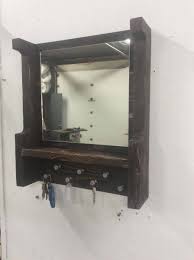 Pallet Mirrored Key Holder Shelf 1001 Pallets Pallet Mirror Mirror Key Holder Latest Pallet Ideas